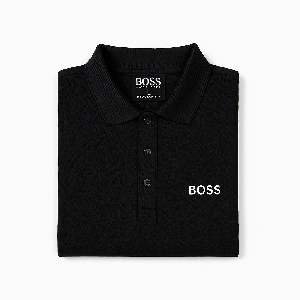 Black BOSS Regular Fit Polo Shirt