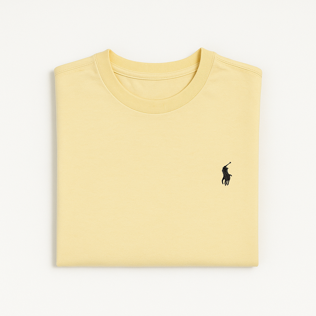 Ralph Lauren t-shirt with black embroidered polo logo on chest