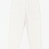 White leggings for girls with pink star print – age 3 to 4 years