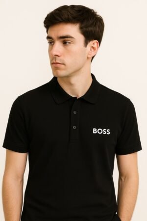 Black BOSS Regular Fit Polo Shirt