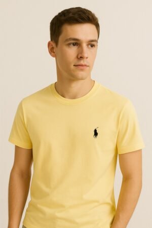 Ralph Lauren t-shirt with black embroidered polo logo on chest