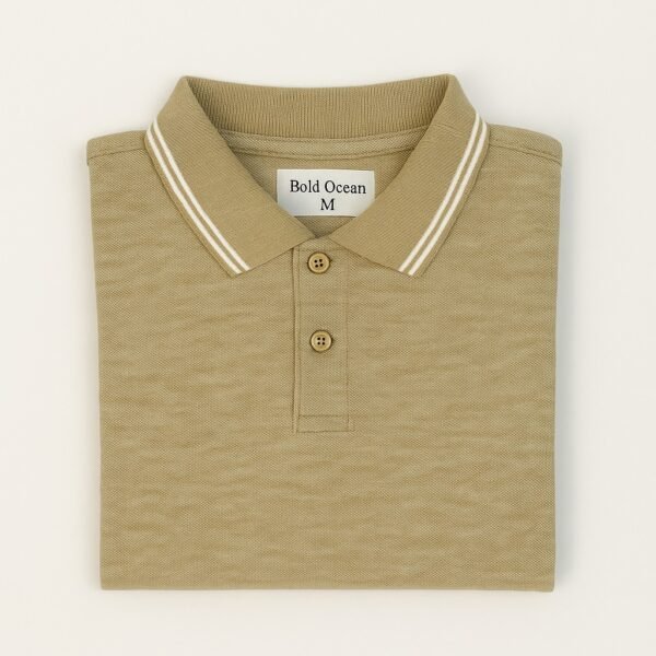 Classic Beige Polo Shirt – Premium Cotton Export Quality Essential