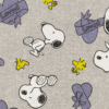 Grey frock for girls with all-over Snoopy and Woodstock cartoon prints