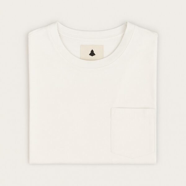 Premium Export Quality White Cotton T-Shirt with Pocket