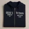 Men’s Navy Blue Zip-Up Hoodie