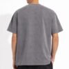 Dark Grey “Worldwide” Embossed Graphic Oversized T-Shirt for Men