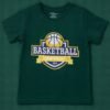 Boys Green “Basketball Championship” Graphic T-Shirt – Kids Casual Cotton Tee