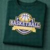 Boys Green “Basketball Championship” Graphic T-Shirt – Kids Casual Cotton Tee