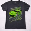 Boys Charcoal Grey Sports Car Graphic T-Shirt – Kids Casual Cotton Tee