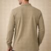 Classic Beige Long Sleeve Polo Shirt