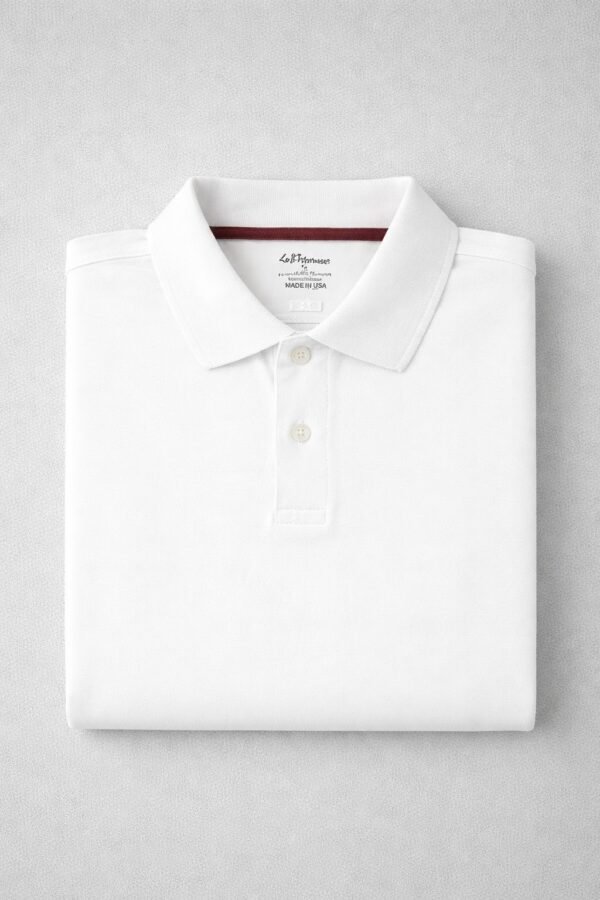 Classic White Cotton Polo Shirt