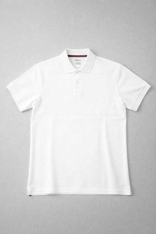 Classic White Cotton Polo Shirt