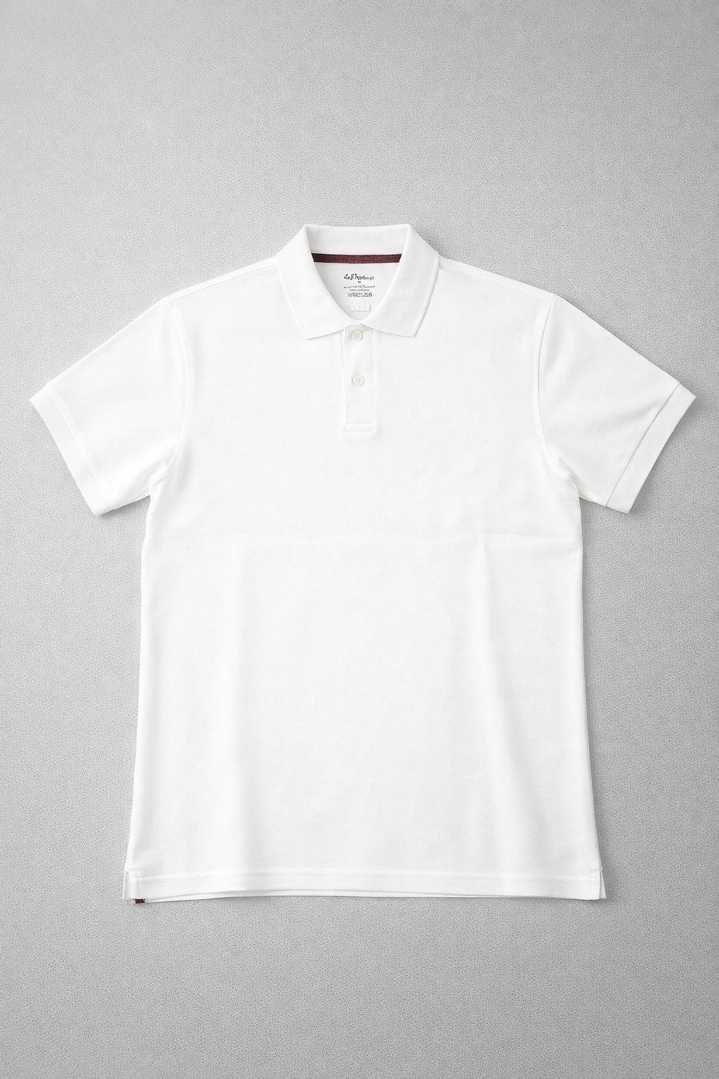 Classic White Cotton Polo Shirt - Image 3