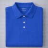 Men's Blue Long Sleeve Polo Shirt