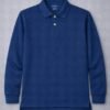 Classic Navy Blue Long Sleeve Polo Shirt